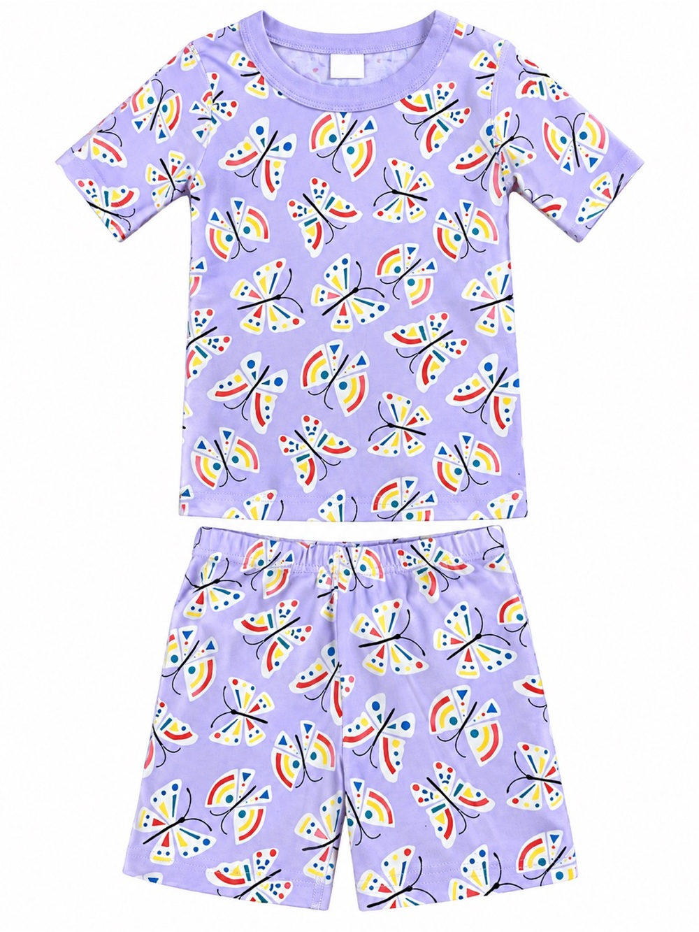 Hanna Andersson Lavender Butterfly Rainbow Pajama Set